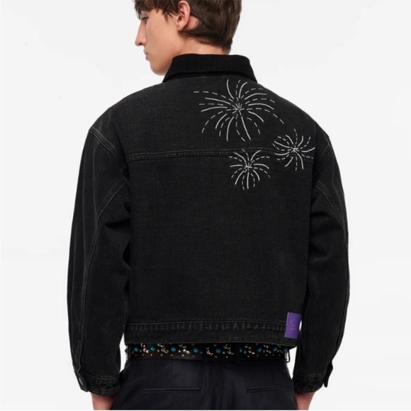New Taylor Swift Speak Now Taylor's Version Firework Jacket Black Denim Jacket M - Picture 4 of 12